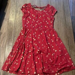 Epic Threads Red Heart Pattern Kids Dress